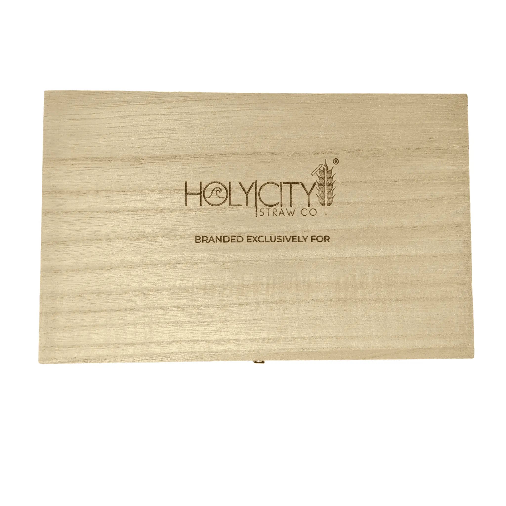 Custom Branded Straw Holder Box Unbranded Top