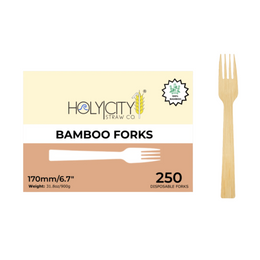 Holy City Straw Co. 250 count box of unwrapped dessert bamboo forks