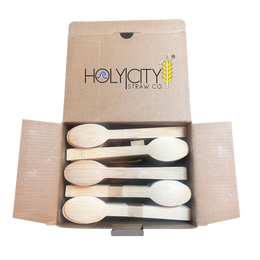 Holy City Straw Co. 500 count open box of unwrapped taster spoon