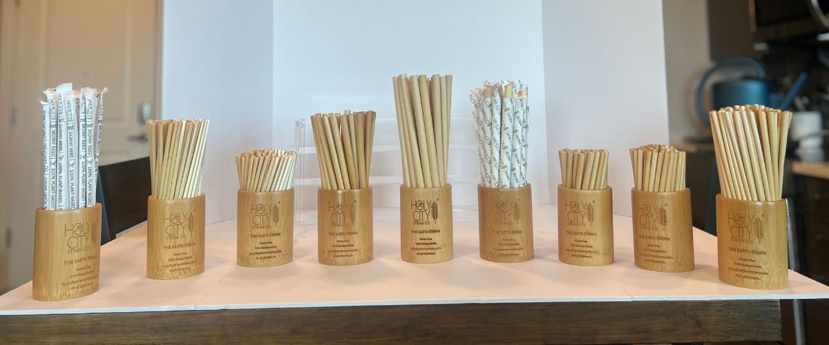 Bamboo Straw Holder