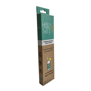 Holy City Straw Company 10 pack tall reed straws left